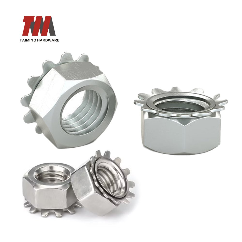 High-strength Grade 5 Keps nuts with zinc plating and external tooth washer. Meets ANSI B18.16.4 for fast, secure assembly.