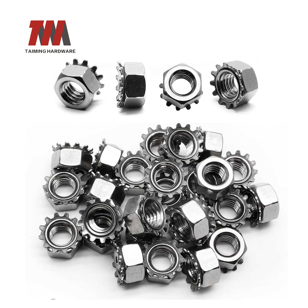 Keps Nuts with attached washer for secure fastening in mechanical and automotive applications