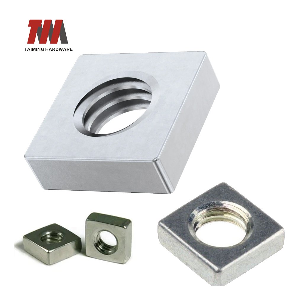 Square nuts for secure fastening in construction, machinery, and automotive applications
