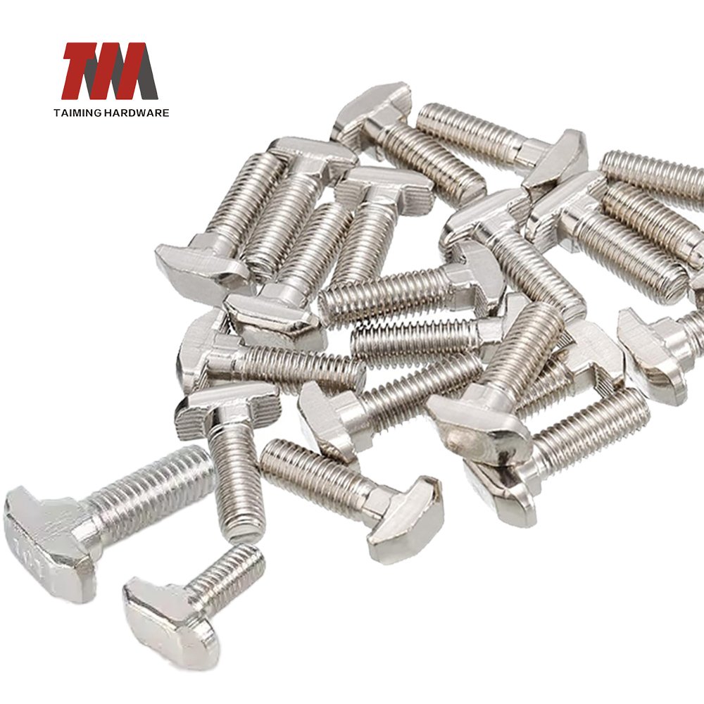 T Shape Screws are a type of fastener with a "T"-shaped head or overall structure. According to design differences, they are mainly divided into T-Slot Bolts and T-Handle Screws, which are used for mechanical fixation and manual quick adjustment scenarios respectively.