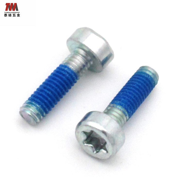 Nylon patch screws for secure fastening in electronic devices and equipment.