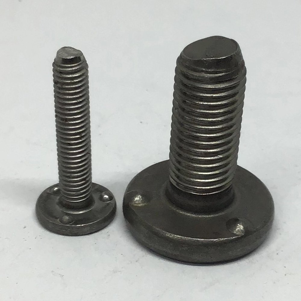 Precision welding bolt for tight-fit connections