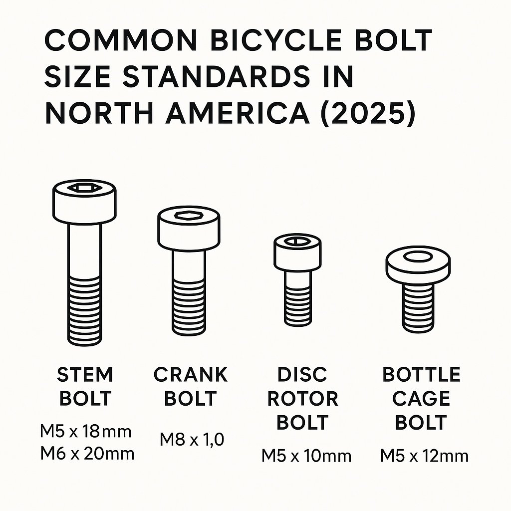 2025 Common Bicycle Bolt Sizes