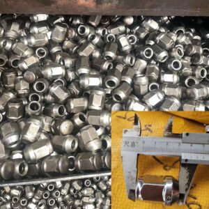 Conical seat lug nut with 60-degree taper for automotive wheels