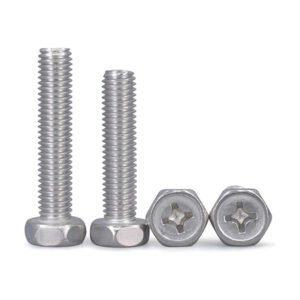 custom cross hex bolts with nylon patch locking