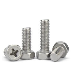 cross hex screw M6 with Phillips head and hex body