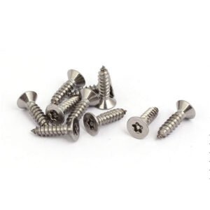 Zinc-plated flat head tapping screws for industrial use