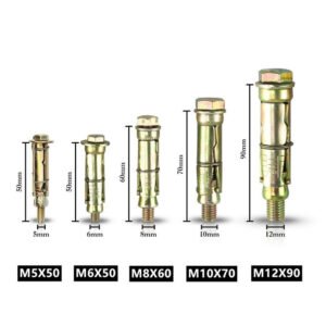 Rawal bolt with zinc-plated finish for heavy-duty concrete applications